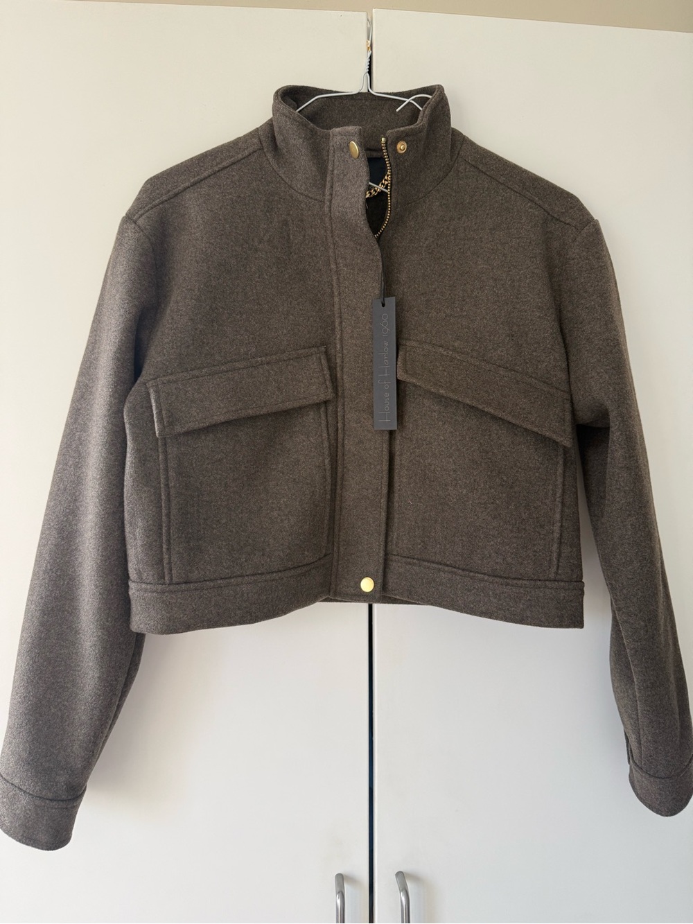 House of Harlow 1960 Cropped Jacket Chain Detail M NWT